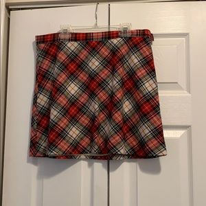 Lucky wool plaid mini skirt